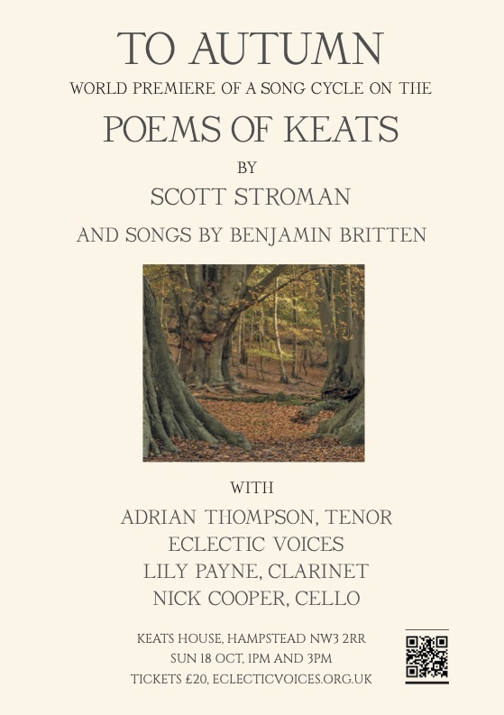 Flyer for Keats Concert